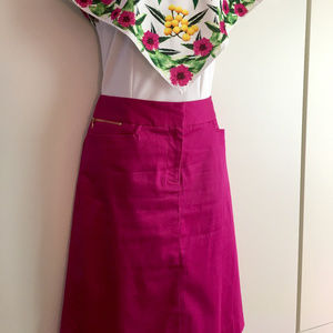 Jones of New York Cotton Fuschia Skirt
